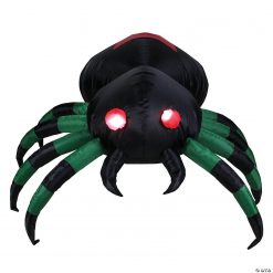 Northlight 3.5' Green and Black Inflatable Lighted Spider Outdoor Halloween Decoration