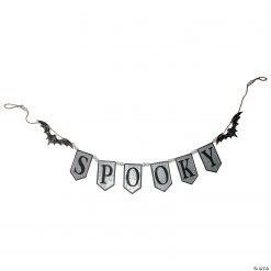 Northlight 7' Metal SPOOKY Bats Halloween Banner