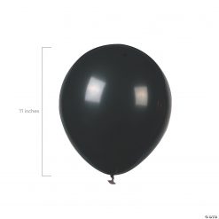 Onyx Black 11" Latex Balloons - 12 Pc. 6 Onyx Black 11" Latex Balloons - 12 Pc. -Halloween Costumes Halloween Party Supplies🎃 Sales onyx black 11 latex balloons 12 pc 70 19 a01