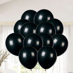 11" Latex Balloons - 24 Pc. -Halloween Costumes Halloween Party Supplies🎃 Sales onyx black 11 latex balloons 24 pc 17 112 a02