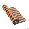 Orange & Black Striped Halloween Plastic Tablecloth Roll