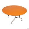 Orange Fitted Round Plastic Tablecloth 2 Orange Fitted Round Plastic Tablecloth -Halloween Costumes Halloween Party Supplies🎃 Sales orange fitted round plastic tablecloth13971858