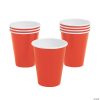 Solid Color Paper Cups - 24 Ct. -Halloween Costumes Halloween Party Supplies🎃 Sales orange paper cups 24 ct 70 1064