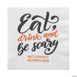 Personalized Spooky Halloween Napkins - 50 Pc.