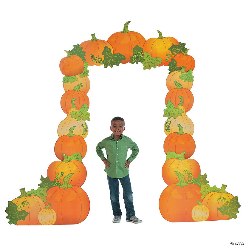 Pumpkin Arch Cardboard Stand-Up Halloween Decoration 3 Pumpkin Arch Cardboard Stand-Up Halloween Decoration