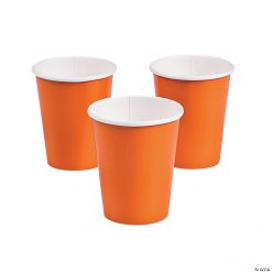 Pumpkin Orange Paper Cups - 24 Ct.