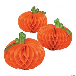 Pumpkin Tissue Paper Decorations - 6 Pc.