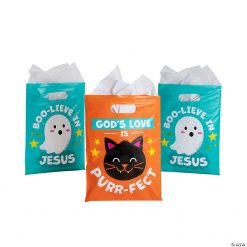 Religious Halloween Character Favor Bags - 50 Pc.