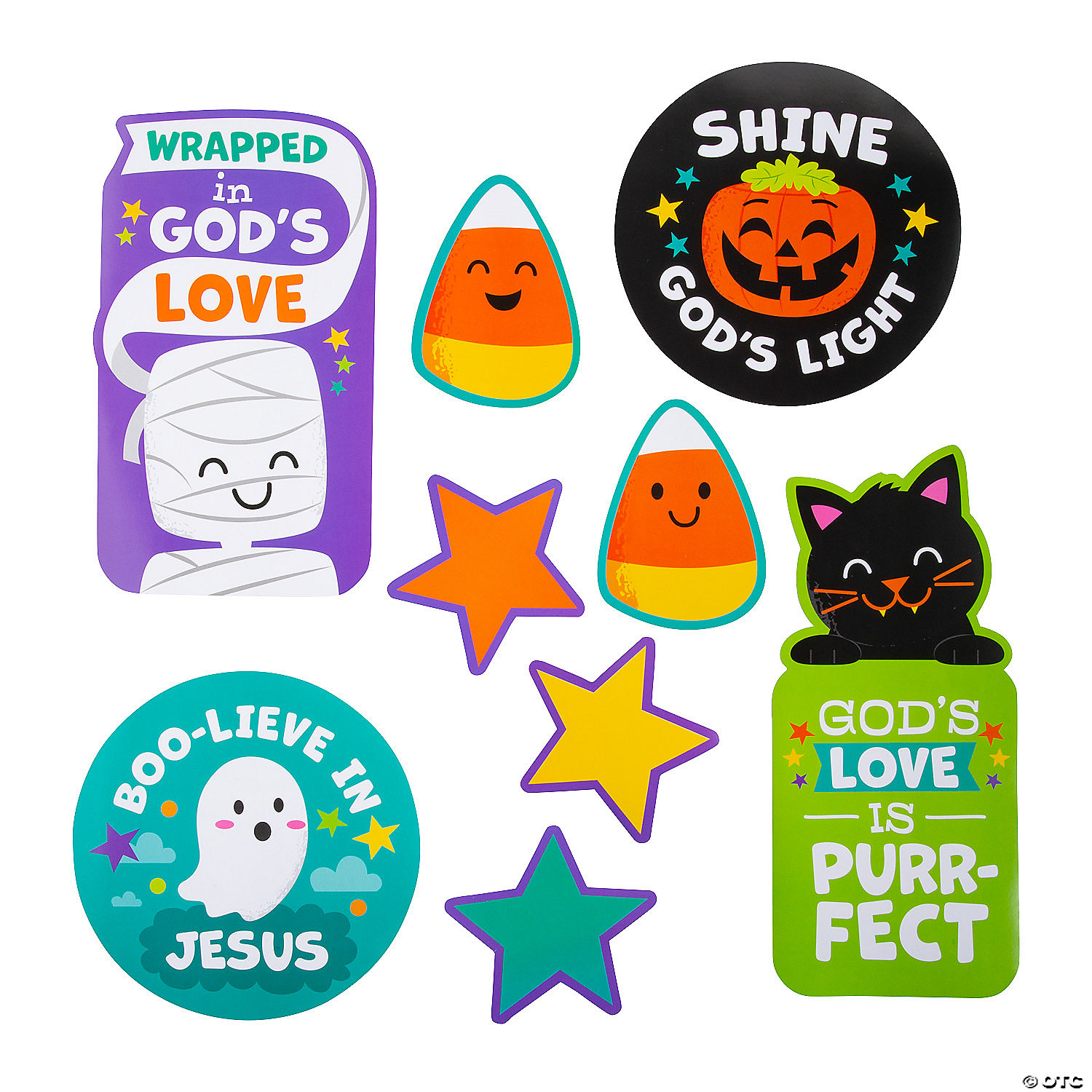 Religious Halloween Cutouts - 9 Pc. 3 Religious Halloween Cutouts - 9 Pc.