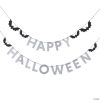 Silver Happy Halloween Pennant Banner - 2 Pc. 1 Silver Happy Halloween Pennant Banner - 2 Pc. -Halloween Costumes Halloween Party Supplies🎃 Sales silver happy halloween pennant banner 2 pc 13901870