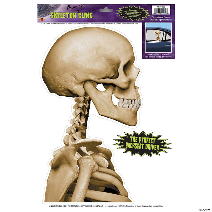 Skeleton Car Cling 3 Skeleton Car Cling