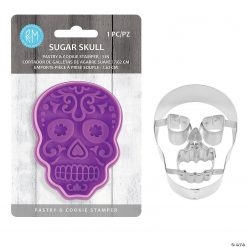 Skull Cookie Cutter and Stamp 2 Piece Set