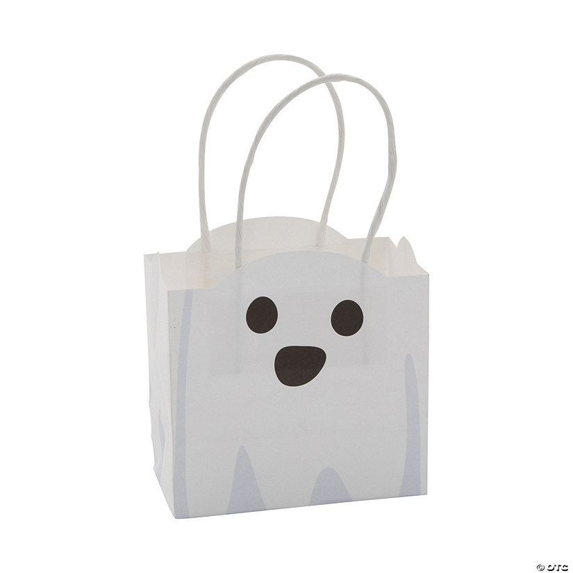 Small Ghost Gift Bags - 12 Pc. 3 Small Ghost Gift Bags - 12 Pc.