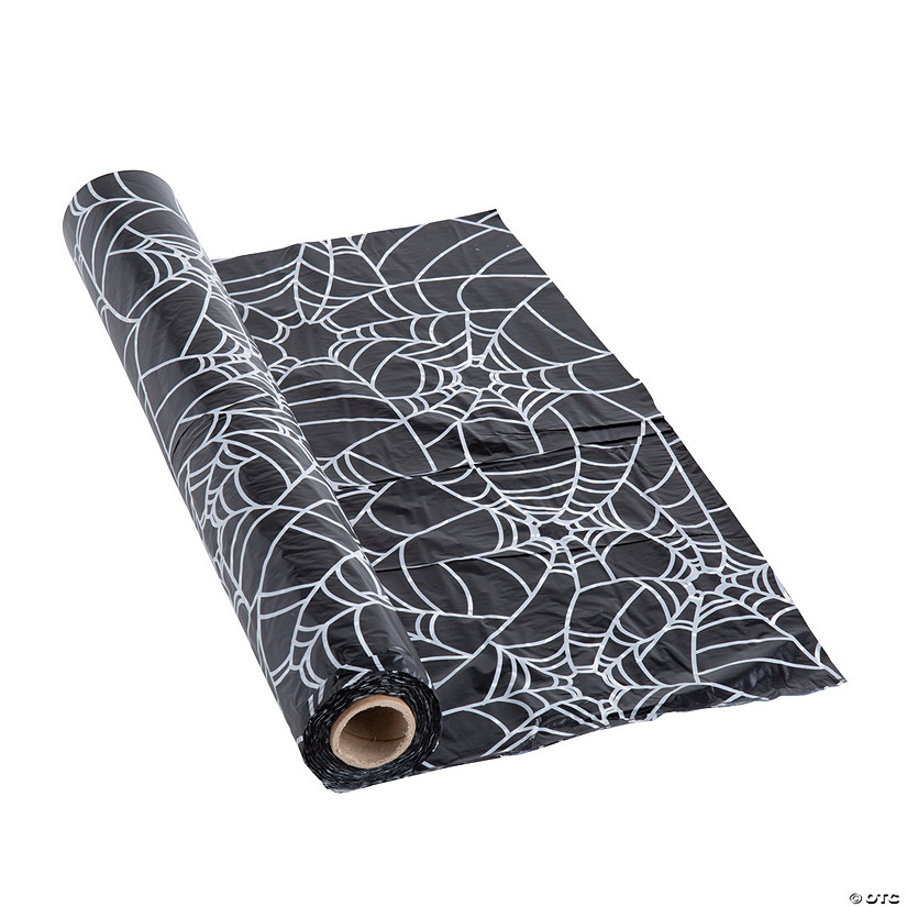 Spider Web Plastic Tablecloth Roll 3 Spider Web Plastic Tablecloth Roll