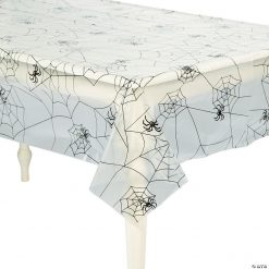 Spider Web Plastic Tablecloth