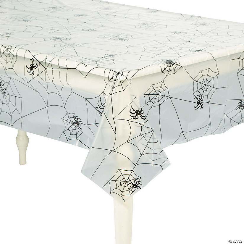Spider Web Plastic Tablecloth 3 Spider Web Plastic Tablecloth