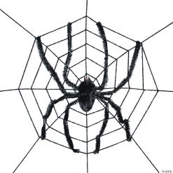 Spider Web With Spider Halloween Decoration