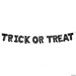 Trick-or-Treat Mylar Balloon Garland Halloween Decoration - 3 Pc.