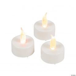 Battery-Operated Tea Light Candles - 12 Pc. 11 Battery-Operated Tea Light Candles - 12 Pc. -Halloween Costumes Halloween Party Supplies🎃 Sales white battery operated tea light candles 12 pc 91 5004 d