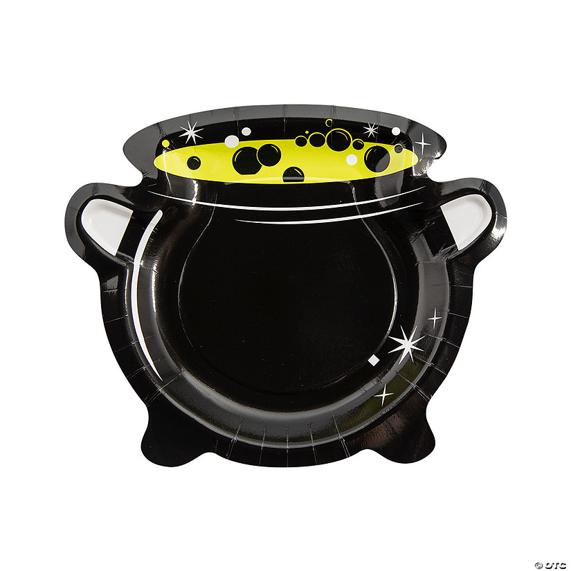Witch Party Cauldron-Shaped Paper Dessert Plates - 8 Ct. 3 Witch Party Cauldron-Shaped Paper Dessert Plates - 8 Ct.