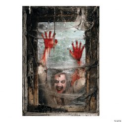 Zombie Window Backdrop Halloween Decoration - 2 Pc.